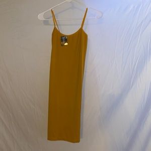 Yellow fitted dress